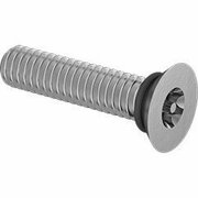 BSC PREFERRED Seal Tamper-Resist Torx Flat Head Screw 18-8 Stainless ST w Buna-N Rubber O-Ring 8-32 Thrd 3/4, 5PK 96669A217